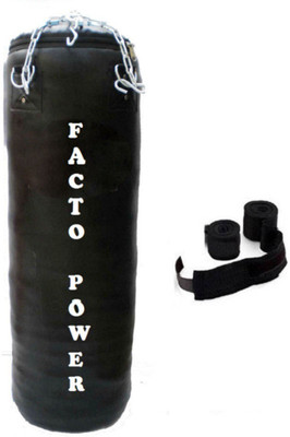 FACTO POWER 4.0 Feet Long, PU Material, Black Color, Unfilled with Hanging Chain and 9 Freet Long Black Color Hand Wrap Pair Hanging Bag(4.0, 48 kg)
FACTO POWER 4.0 Feet Long, PU Material, Black Color, Unfilled with Hanging Chain and 9 Freet Long Black Color Hand Wrap Pair Hanging Bag(4.0, 48 kg)