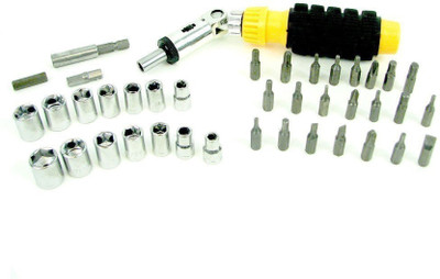 Cierie 41 Pcs Tool Kit Foldable Ratchet Screwdriver(Phillips)