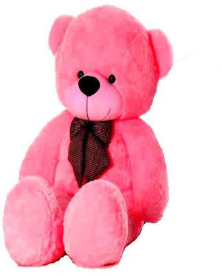 ATTRACTIVE 2.8 FEET PINK NECK BOW SOFT STANDING LARGE TEDDY BEAR - 85 cm(Pink)