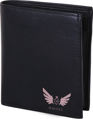 Martell Men Black Artificial Leather Wallet(8 Card Slots)