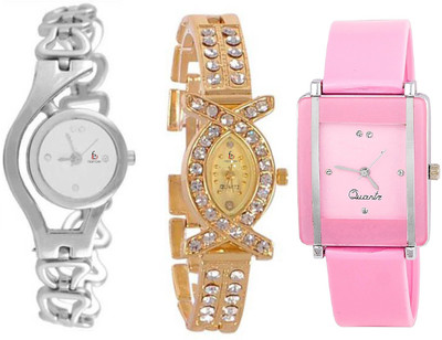 Freny Exim Combo Set Of 3 Silver Chain belt Golden Diamond Bracelet Strap Big Square Dial Pink Belt Trendy Style Womens Watches For Girls Chain Series_4 Watch - For Girls
Freny Exim Combo Set Of 3 Silver Chain belt Golden Diamond Bracelet Strap Big Square Dial Pink Belt Trendy Style Womens Watches For Girls Chain Series_4 Watch - For Girls