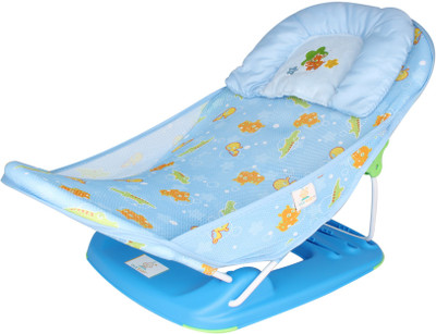 Ole Baby Mastela Deulex Animal Print Soft Fabric Cradle Baby Bather 0 to 6 months Baby Bath Seat(Blue)