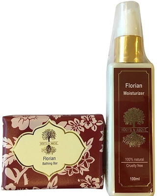 Roots and Above Florian Glycerine Bathing Bar Soap, 100g and Florian Moisturizer, 100ml(Set of 2)
Roots and Above Florian Glycerine Bathing Bar Soap, 100g and Florian Moisturizer, 100ml(Set of 2)