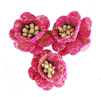 Confidence Hair Flower Accessories For Weddings ( Dark Pink) Hair Accessory Set(Pink)