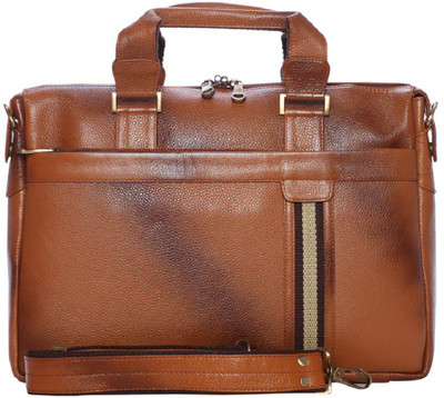 Gossip Leather 15 inch Laptop Messenger Bag(Tan)