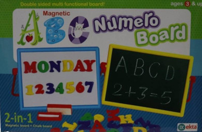 P17 collection Numero Magnetic Board 2 in 1 Magnetic board+ chalk board(Multicolor)