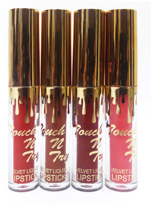 FEMINA09 cosmetics makeup Touch n try velvet matte liquid lipstick enriched with vitamin E fashion color combo set of 4 20 ml pink marron red brown(pink, marron, red, brown, 20 ml)
FEMINA09 cosmetics makeup Touch n try velvet matte liquid lipstick enriched with vitamin E fashion color combo set of 4 20 ml pink marron red brown(pink, marron, red, brown, 20 ml)