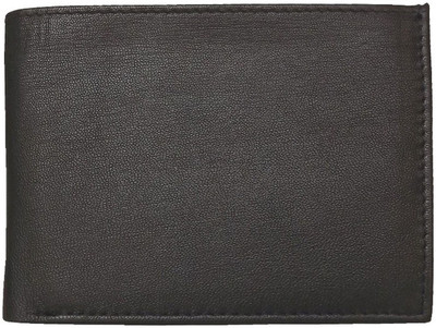 munai's creation Men Black Genuine Leather Wallet(14 Card Slots), Black-001