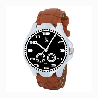DECOR BRWN-STRP-1-D05 Modish Watch - For Men