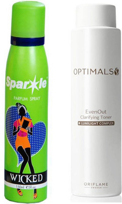 Oriflame Sweden Optimals Even Out Luminizing Toner 200ml (33225) With one sparkle perfume spray 150 ml(Set of 2)
Oriflame Sweden Optimals Even Out Luminizing Toner 200ml (33225) With one sparkle perfume spray 150 ml(Set of 2)