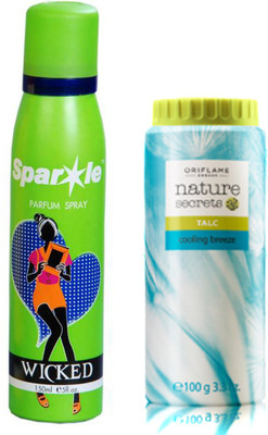 Oriflame Sweden Nature Secrets Talc Cooling Breeze (100g) (25444) With one sparkle perfume spray 150 ml(Set of 2)
Oriflame Sweden Nature Secrets Talc Cooling Breeze (100g) (25444) With one sparkle perfume spray 150 ml(Set of 2)