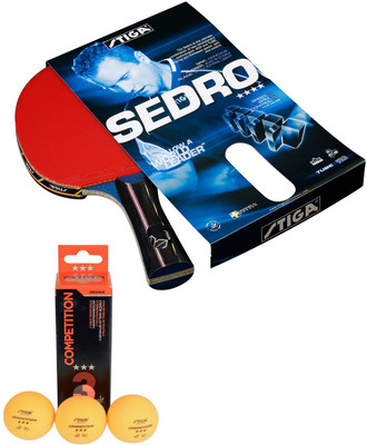 Cosco Stiga Sedro Table Tennis Bat ( Pack of 1 ) With Competition Table Tennis Ball ( 3 Ball ) Table Tennis Kit
Cosco Stiga Sedro Table Tennis Bat ( Pack of 1 ) With Competition Table Tennis Ball ( 3 Ball ) Table Tennis Kit