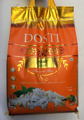 Dosti Basmati Rice STAR 1121 Basmati Rice (Long Grain, Boiled)(10 kg)