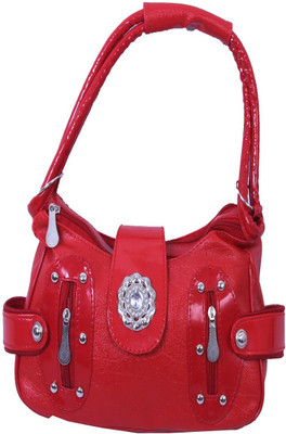 Tulip Women Casual Red PU Shoulder Bag