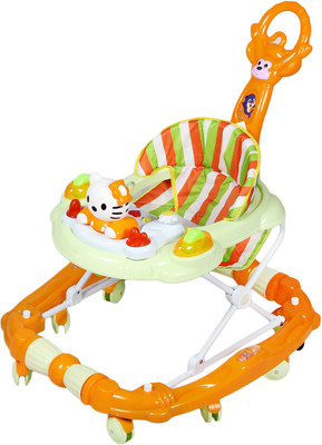 RIMJHIM TOYS Musical Walker & Rocker With Parent Rod(Orange)