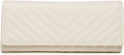 Dressberry Women White Artificial Leather Wallet(10 Card Slots)