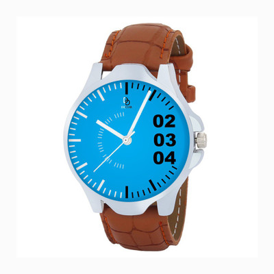 DECOR BRWN-STRP-1-D56 Modish Watch - For Men