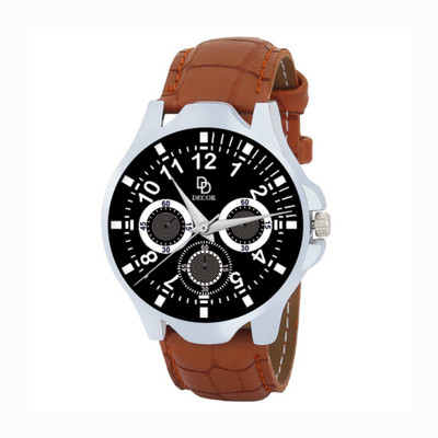 DECOR BRWN-STRP-1-D59 Modish Watch - For Men