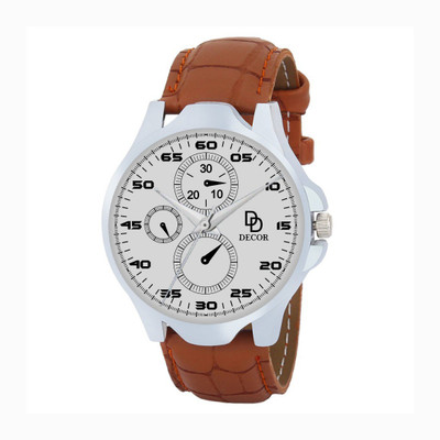 DECOR BRWN-STRP-1-D21 Modish Watch - For Men