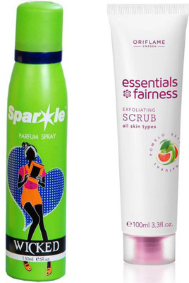 Oriflame Sweden Essentials Fairness Exfoliating Scrub (32700) With one sparkle perfume spray 150 ml(Set of 2)
Oriflame Sweden Essentials Fairness Exfoliating Scrub (32700) With one sparkle perfume spray 150 ml(Set of 2)