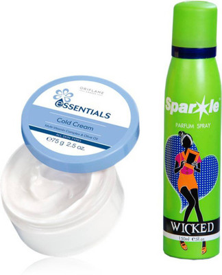 Oriflame Sweden Essentials Cold Cream (75 g) (30809) with one sparkle perfume spray 150 ml(Set of 2)
Oriflame Sweden Essentials Cold Cream (75 g) (30809) with one sparkle perfume spray 150 ml(Set of 2)
