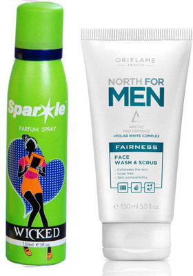 Oriflame Sweden North For Men Fairness Face Wash & Scrub (32666) With one sparkle perfume spray 150 ml(Set of 2)
Oriflame Sweden North For Men Fairness Face Wash & Scrub (32666) With one sparkle perfume spray 150 ml(Set of 2)