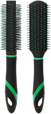 Tiamo Hair Brush Set of Flat and Round brushes for daily use and styling