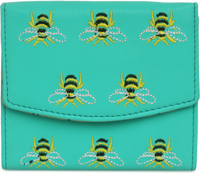 Kanvas Katha Fashion Embroidered Pu Santiary Pouch Pouch(Green)