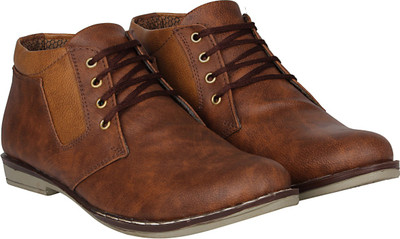 Marco Ferro Marco Ferro Strong Faux Leather Casual Lace-Ups Outdoors For Men(Brown