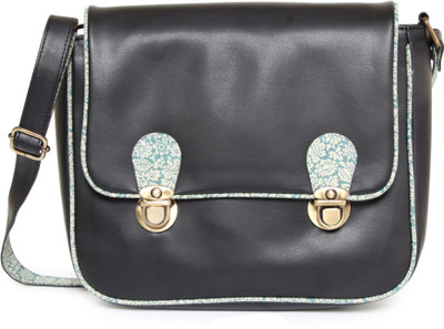 Kanvas Katha Women Casual Black PU Sling Bag