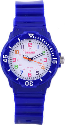 Skmei 1043 Navy Blue Kids Watch - For Boys & Girls