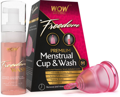 WOW Skin Science Wow Freedom Reusable Menstrual Cup and Wash Pre Childbirth - Medium (Under 30 Years) Intimate Foam(60 ml, Pack of 1)
WOW Skin Science Wow Freedom Reusable Menstrual Cup and Wash Pre Childbirth - Medium (Under 30 Years) Intimate Foam(60 ml, Pack of 1)