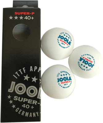 Joola Super 40 3 Star Table Tennis Ball(Pack of 3, Orange), White
