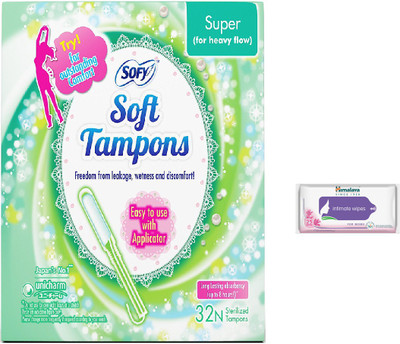 Sofy tampon 32, intimate wipes25(Set of 2)