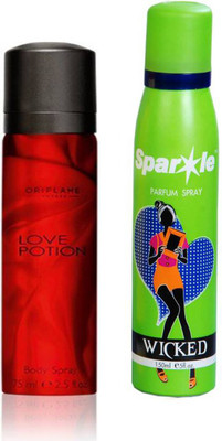 Oriflame Sweden Love Potion Body Spray - For Women 75 ml (30593) with one sparkle perfume spray 150 ml(Set of 2)
Oriflame Sweden Love Potion Body Spray - For Women 75 ml (30593) with one sparkle perfume spray 150 ml(Set of 2)
