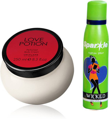 Oriflame Sweden Love Potion Perfumed Body Cream 250ml (31779) With one sparkle perfume spray 150 ml(Set of 2)
Oriflame Sweden Love Potion Perfumed Body Cream 250ml (31779) With one sparkle perfume spray 150 ml(Set of 2)