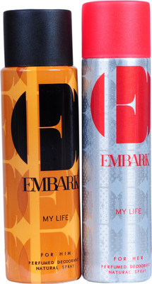 embark my life Deodorant Spray - For Men & Women(150 ml, Pack of 2)