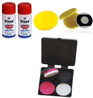 Vixen Combo of Five- Two 'Five Star' carrom Powder , Two Striker and One Box 'Carrom Men 444' Coins- Board Game
Vixen Combo of Five- Two 'Five Star' carrom Powder , Two Striker and One Box 'Carrom Men 444' Coins- Board Game