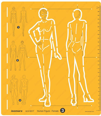 Isomars 6017 Female Human Figure Drafting and Design Stencil(Pack of 1, Engraved & Printing)
Isomars 6017 Female Human Figure Drafting and Design Stencil(Pack of 1, Engraved & Printing)
