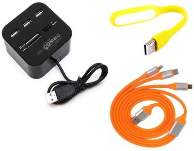 durReey Set of Multi connectivity USB Hub, 3 IN 1 lightning 8 Pin + ANDROID+ CType with Mini Flexible USB LED Light Lamp for Laptop Computer Keyboard Reading Notebook 3C63Y USB Hub, USB Cable, Led Light(Yellow, Orange, Black)
durReey Set of Multi connectivity USB Hub, 3 IN 1 lightning 8 Pin + ANDROID+ CType with Mini Flexible USB LED Light Lamp for Laptop Computer Keyboard Reading Notebook 3C63Y USB Hub, USB Cable, Led Light(Yellow, Orange, Black)