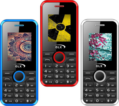 GLX W8 Pack of Three Mobiles(Red$$White$$Blue)