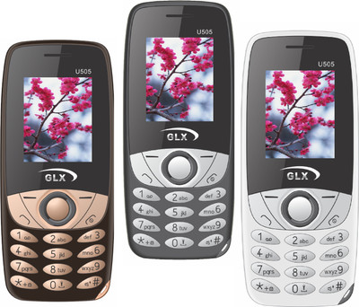 GLX U505 Pack of Three Mobiles(White$$Black$$Coffee)