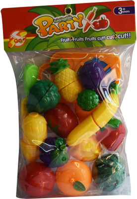 Kiditos Sliceable 13 Pcs Fruits & Vegetables Cutting Play Toy