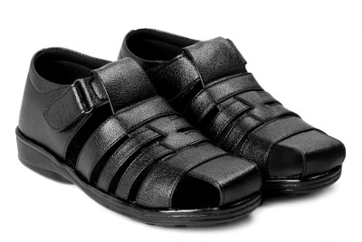 Bonexy Men Black Sandals
