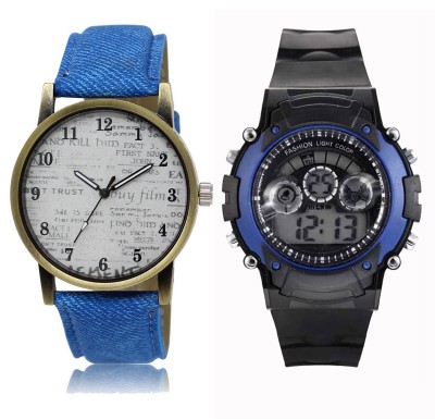 SRK Enterprise Boys Watch Combo With New Designed LR 028_Blue Sport Watch - For Boys