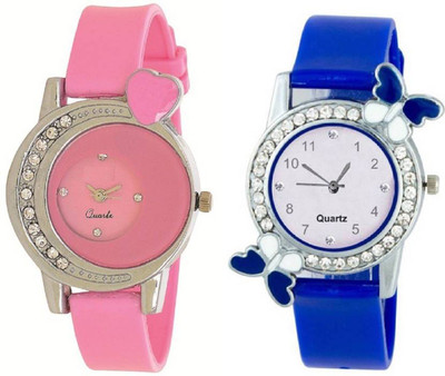KNACK KNK-789C16K New trending C later shape and Heart desing Case watch for Girls Watch - For Girls