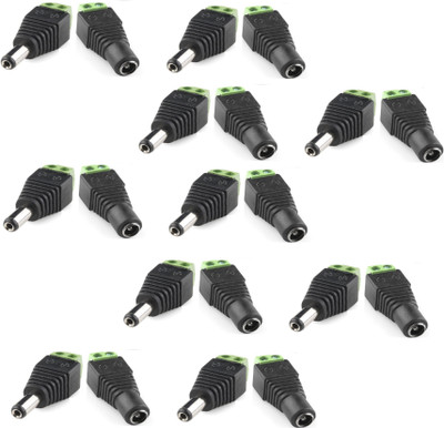 ReTrack SET OF 10PC Screw Fastening Type Male and Female DC Power Plug-Connector DC Power Male/Female Wire Connector(Black, Pack of 10)
ReTrack SET OF 10PC Screw Fastening Type Male and Female DC Power Plug-Connector DC Power Male/Female Wire Connector(Black, Pack of 10)