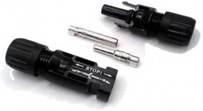 Zertirfkat mc4 connector 1 Pack Wire Connector(Black, Pack of 4)