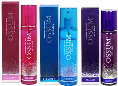 OSSUM DELIGHT PERFUME 115 ML+ PLEASURE PERFUME 115 ML+ ROMANCE PERFUME 115 ML Body Mist - For Men & Women(115 ml, Pack of 3)
OSSUM DELIGHT PERFUME 115 ML+ PLEASURE PERFUME 115 ML+ ROMANCE PERFUME 115 ML Body Mist - For Men & Women(115 ml, Pack of 3)
