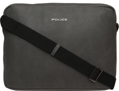 Police Messenger Bag(Grey, Black), Black;grey